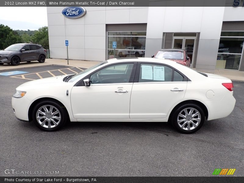 White Platinum Metallic Tri-Coat / Dark Charcoal 2012 Lincoln MKZ FWD