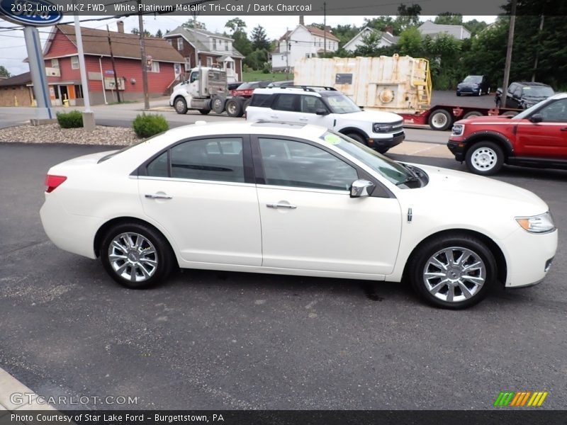 White Platinum Metallic Tri-Coat / Dark Charcoal 2012 Lincoln MKZ FWD