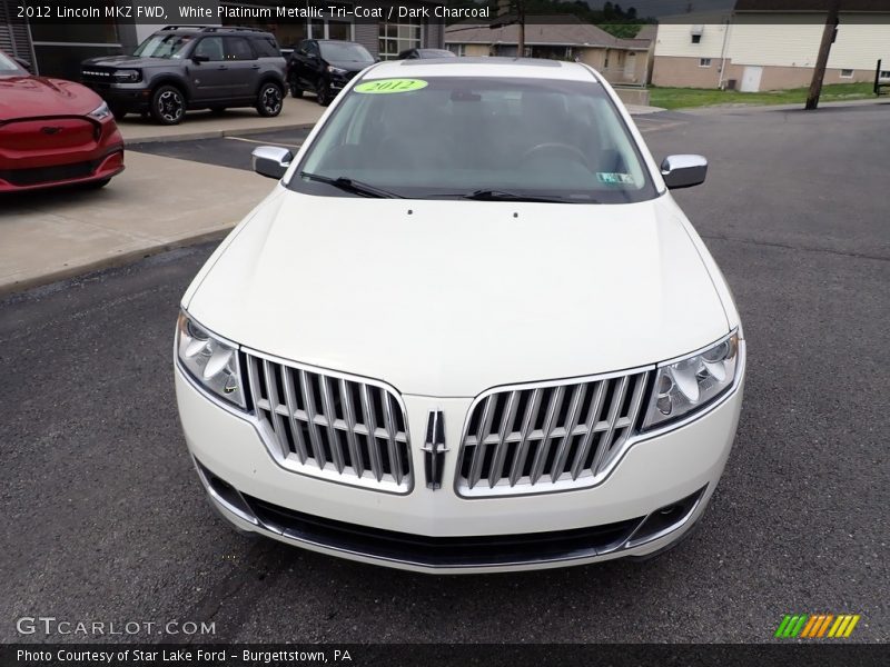 White Platinum Metallic Tri-Coat / Dark Charcoal 2012 Lincoln MKZ FWD