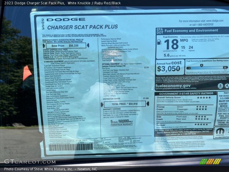  2023 Charger Scat Pack Plus Window Sticker