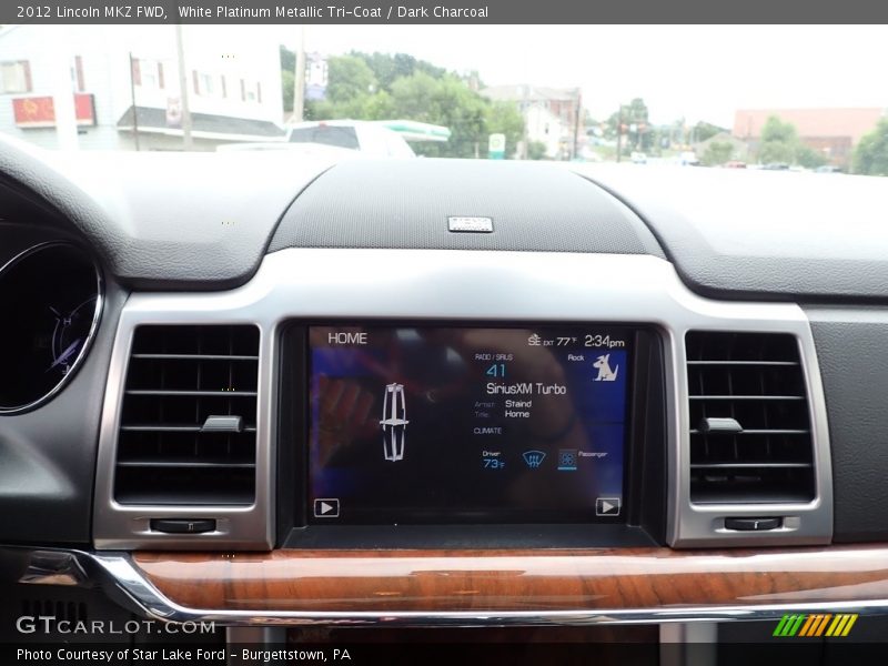 White Platinum Metallic Tri-Coat / Dark Charcoal 2012 Lincoln MKZ FWD