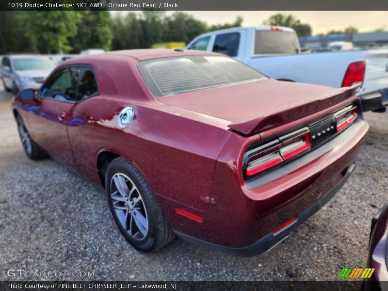 Octane Red Pearl / Black 2019 Dodge Challenger SXT AWD