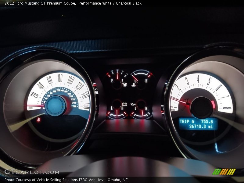 Performance White / Charcoal Black 2012 Ford Mustang GT Premium Coupe