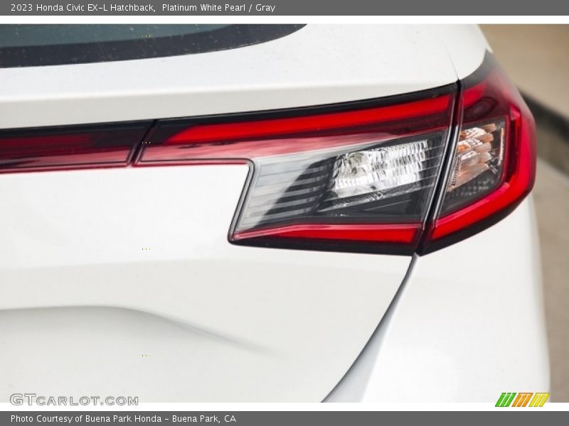 Platinum White Pearl / Gray 2023 Honda Civic EX-L Hatchback