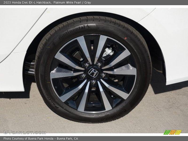 Platinum White Pearl / Gray 2023 Honda Civic EX-L Hatchback
