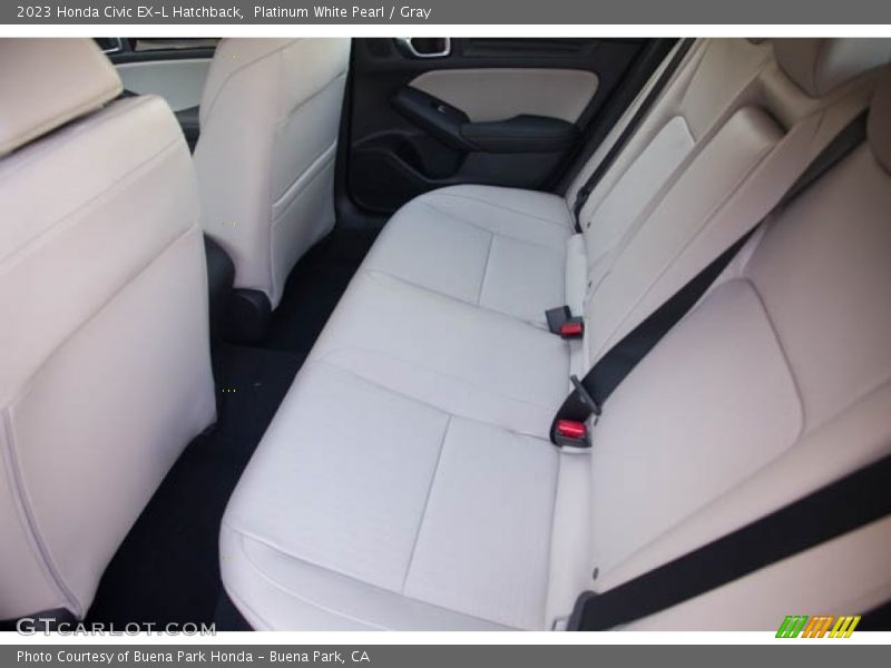 Platinum White Pearl / Gray 2023 Honda Civic EX-L Hatchback
