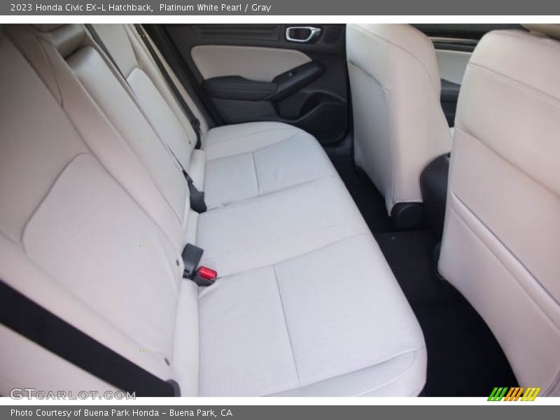 Platinum White Pearl / Gray 2023 Honda Civic EX-L Hatchback