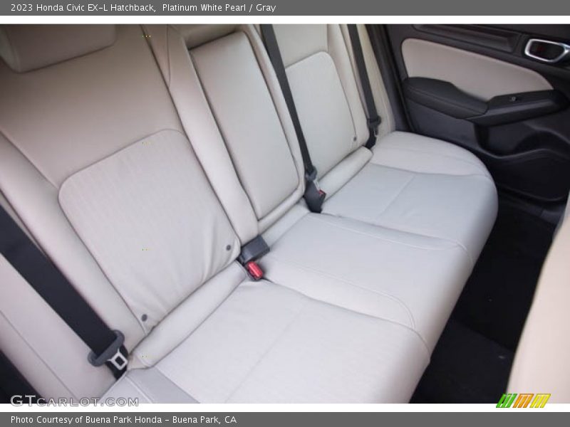 Platinum White Pearl / Gray 2023 Honda Civic EX-L Hatchback
