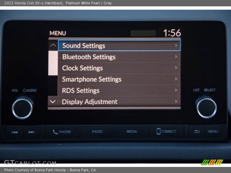 Platinum White Pearl / Gray 2023 Honda Civic EX-L Hatchback
