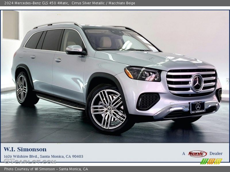 Cirrus Silver Metallic / Macchiato Beige 2024 Mercedes-Benz GLS 450 4Matic