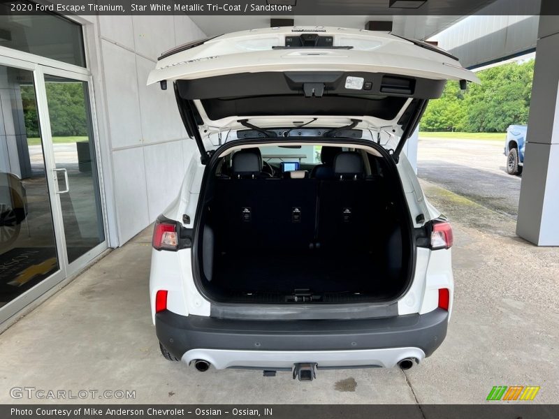 Star White Metallic Tri-Coat / Sandstone 2020 Ford Escape Titanium