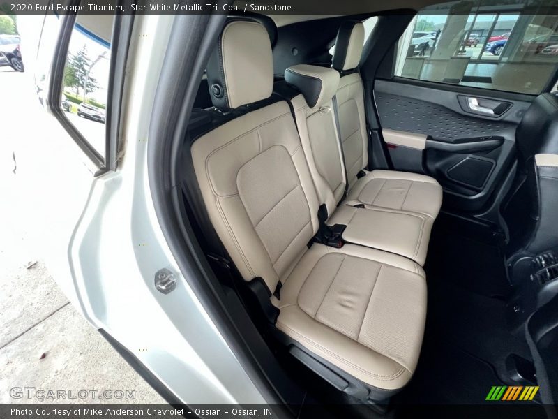 Star White Metallic Tri-Coat / Sandstone 2020 Ford Escape Titanium