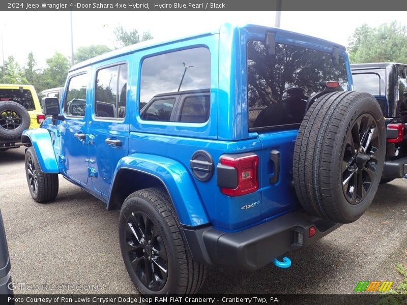 Hydro Blue Pearl / Black 2024 Jeep Wrangler 4-Door Sahara 4xe Hybrid
