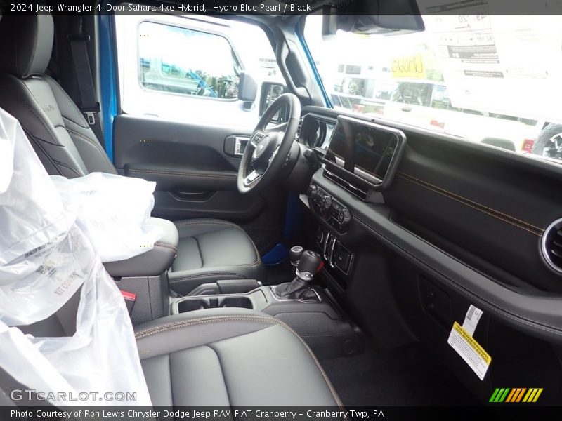 Hydro Blue Pearl / Black 2024 Jeep Wrangler 4-Door Sahara 4xe Hybrid