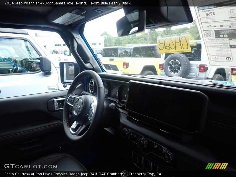Hydro Blue Pearl / Black 2024 Jeep Wrangler 4-Door Sahara 4xe Hybrid