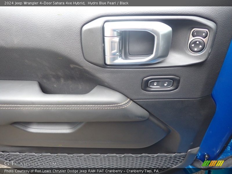 Hydro Blue Pearl / Black 2024 Jeep Wrangler 4-Door Sahara 4xe Hybrid
