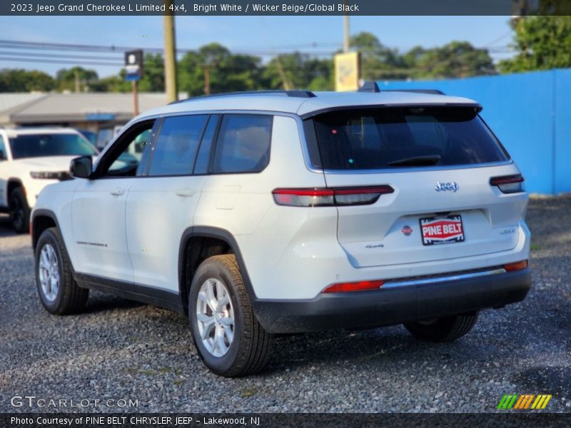 Bright White / Wicker Beige/Global Black 2023 Jeep Grand Cherokee L Limited 4x4