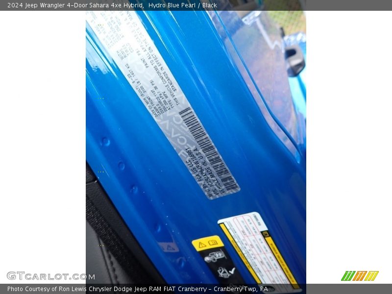 Hydro Blue Pearl / Black 2024 Jeep Wrangler 4-Door Sahara 4xe Hybrid
