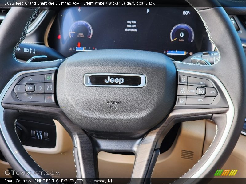 Bright White / Wicker Beige/Global Black 2023 Jeep Grand Cherokee L Limited 4x4