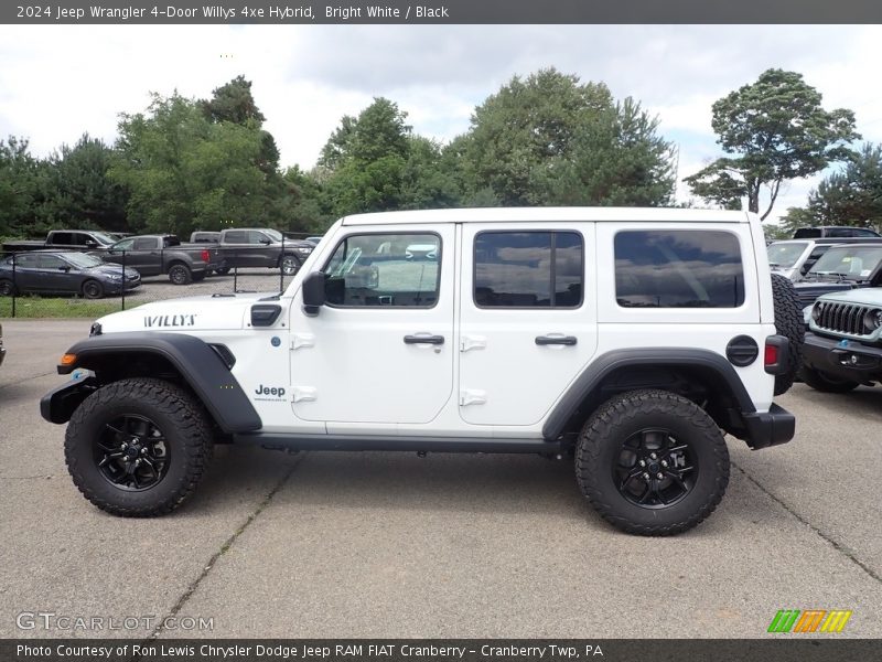 Bright White / Black 2024 Jeep Wrangler 4-Door Willys 4xe Hybrid