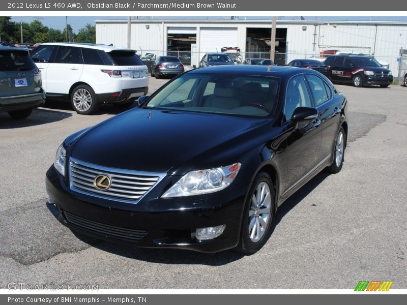 Obsidian Black / Parchment/Medium Brown Walnut 2012 Lexus LS 460 AWD
