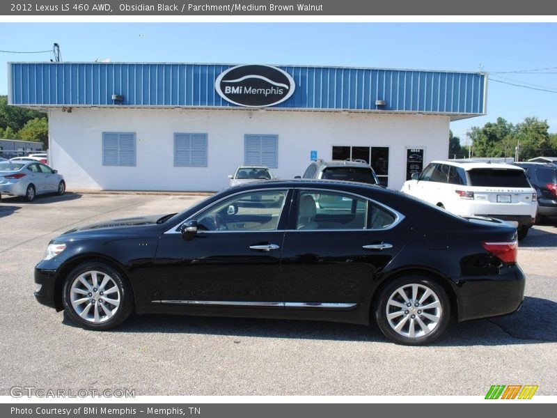 Obsidian Black / Parchment/Medium Brown Walnut 2012 Lexus LS 460 AWD