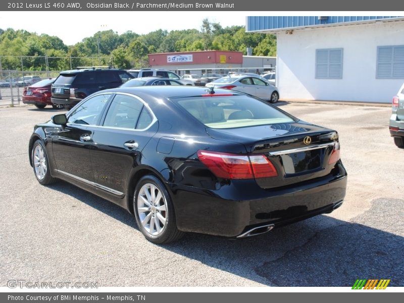 Obsidian Black / Parchment/Medium Brown Walnut 2012 Lexus LS 460 AWD