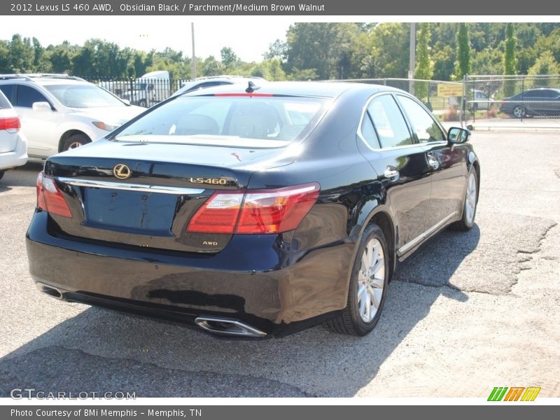 Obsidian Black / Parchment/Medium Brown Walnut 2012 Lexus LS 460 AWD
