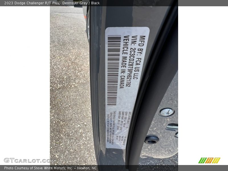 Destroyer Grey / Black 2023 Dodge Challenger R/T Plus