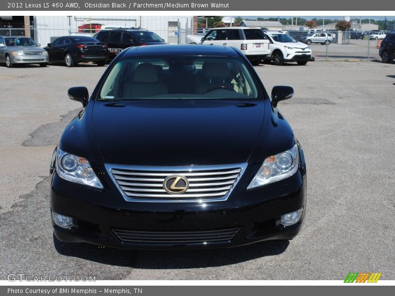Obsidian Black / Parchment/Medium Brown Walnut 2012 Lexus LS 460 AWD