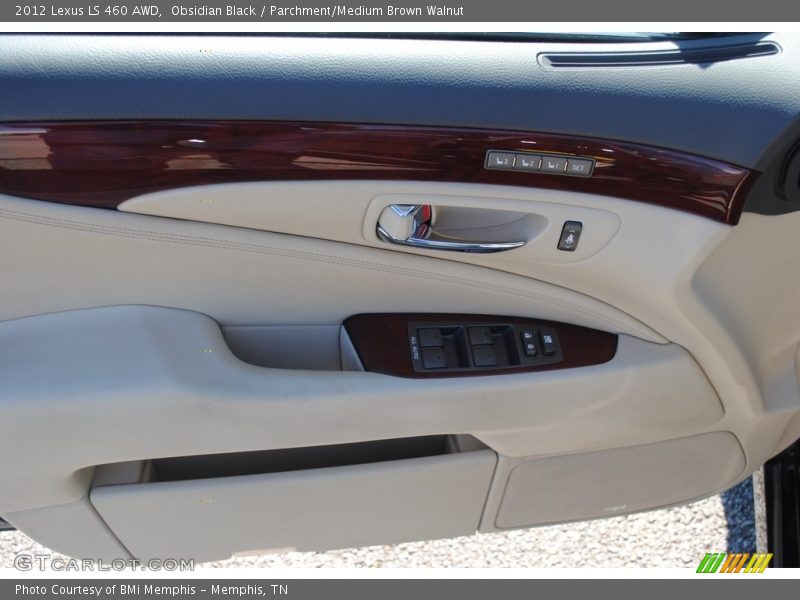 Obsidian Black / Parchment/Medium Brown Walnut 2012 Lexus LS 460 AWD