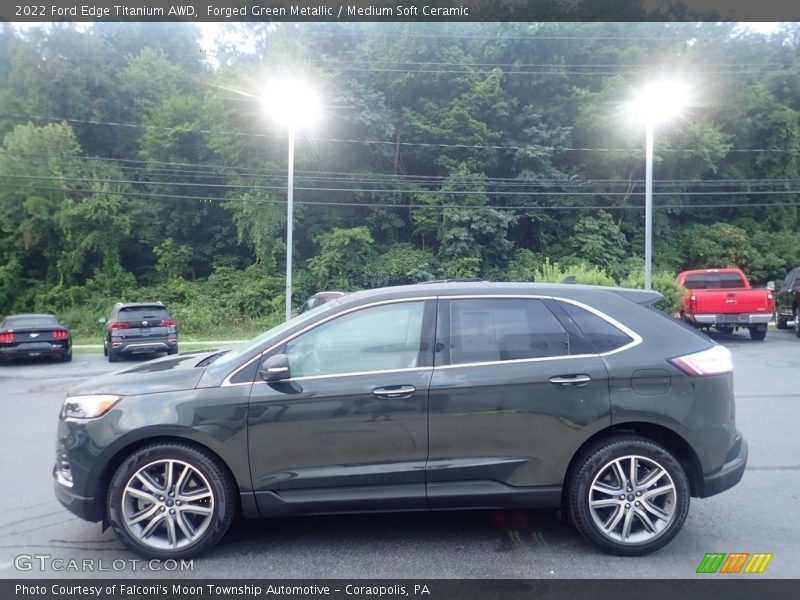 Forged Green Metallic / Medium Soft Ceramic 2022 Ford Edge Titanium AWD