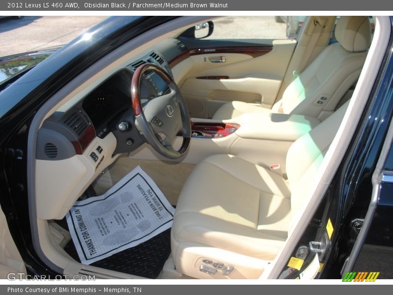 Obsidian Black / Parchment/Medium Brown Walnut 2012 Lexus LS 460 AWD