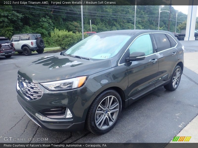 Forged Green Metallic / Medium Soft Ceramic 2022 Ford Edge Titanium AWD