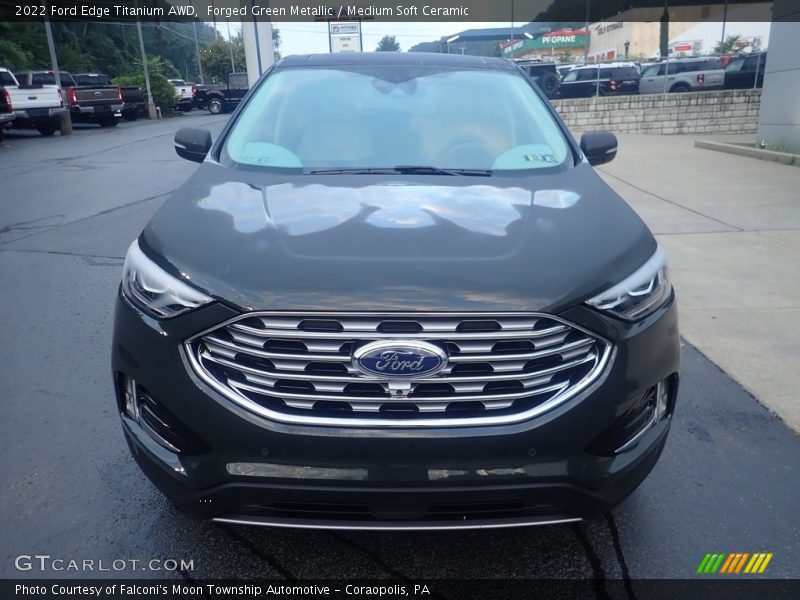 Forged Green Metallic / Medium Soft Ceramic 2022 Ford Edge Titanium AWD