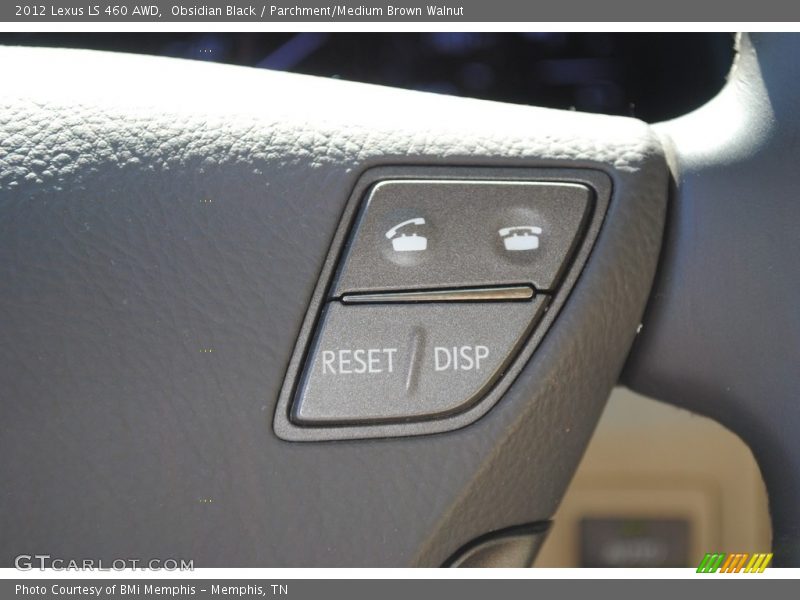 Obsidian Black / Parchment/Medium Brown Walnut 2012 Lexus LS 460 AWD