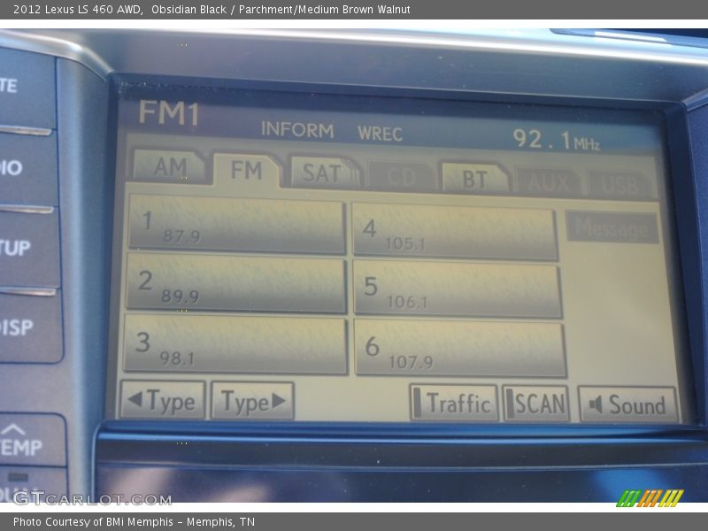 Obsidian Black / Parchment/Medium Brown Walnut 2012 Lexus LS 460 AWD