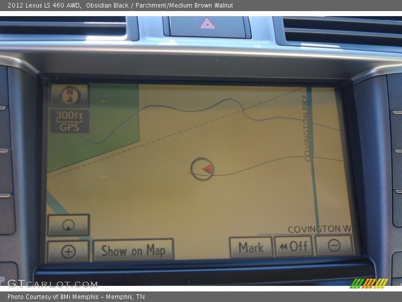 Obsidian Black / Parchment/Medium Brown Walnut 2012 Lexus LS 460 AWD