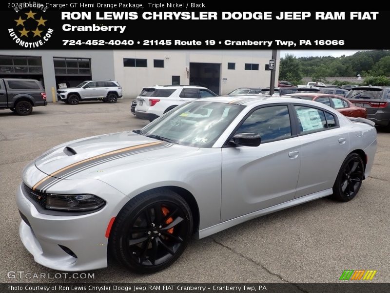 Triple Nickel / Black 2023 Dodge Charger GT Hemi Orange Package