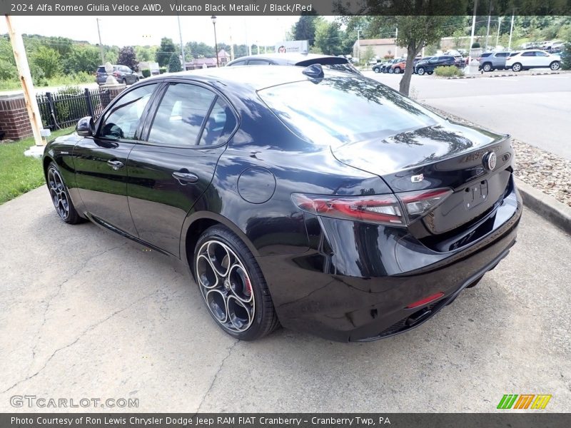 Vulcano Black Metallic / Black/Red 2024 Alfa Romeo Giulia Veloce AWD