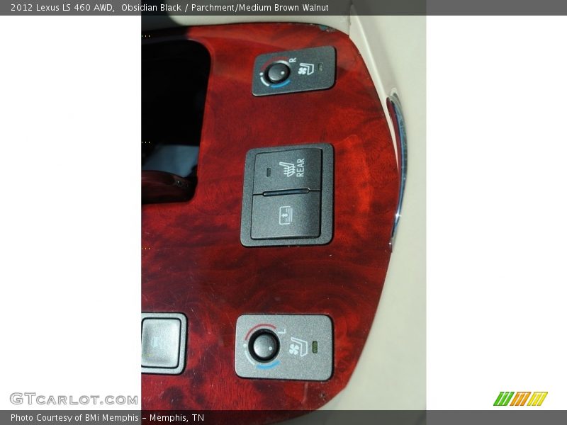 Obsidian Black / Parchment/Medium Brown Walnut 2012 Lexus LS 460 AWD