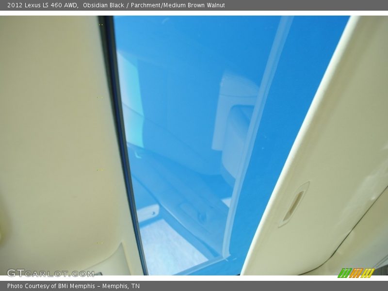 Obsidian Black / Parchment/Medium Brown Walnut 2012 Lexus LS 460 AWD