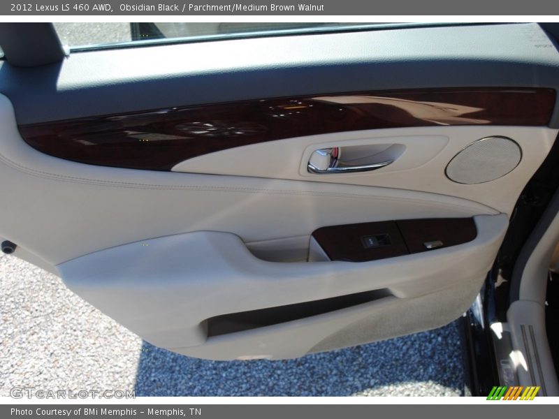 Obsidian Black / Parchment/Medium Brown Walnut 2012 Lexus LS 460 AWD