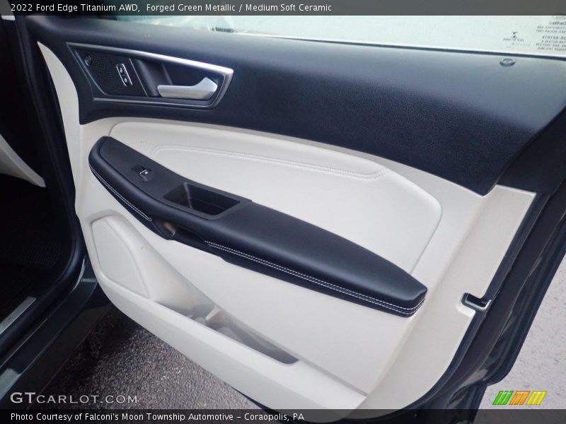 Forged Green Metallic / Medium Soft Ceramic 2022 Ford Edge Titanium AWD
