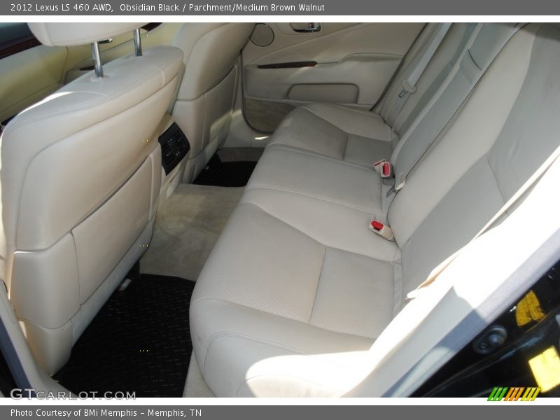 Obsidian Black / Parchment/Medium Brown Walnut 2012 Lexus LS 460 AWD