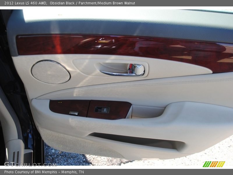 Obsidian Black / Parchment/Medium Brown Walnut 2012 Lexus LS 460 AWD