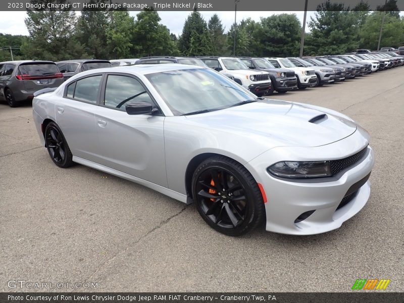 Triple Nickel / Black 2023 Dodge Charger GT Hemi Orange Package