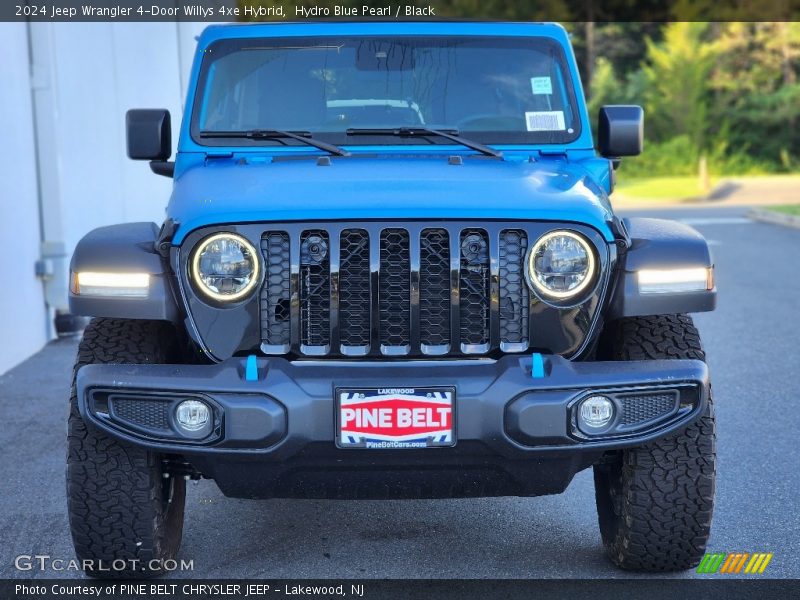 Hydro Blue Pearl / Black 2024 Jeep Wrangler 4-Door Willys 4xe Hybrid