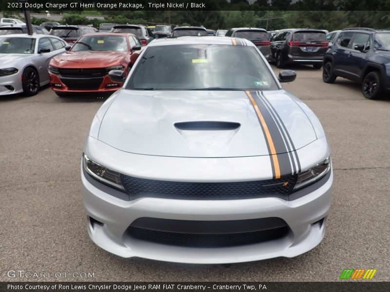 Triple Nickel / Black 2023 Dodge Charger GT Hemi Orange Package