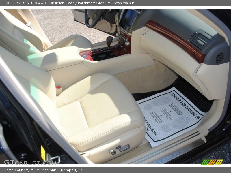 Obsidian Black / Parchment/Medium Brown Walnut 2012 Lexus LS 460 AWD